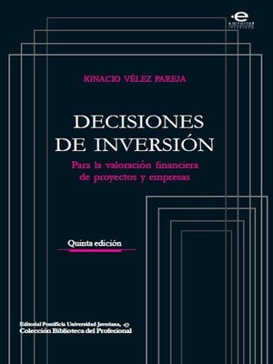 cover image of Decisiones de inversión